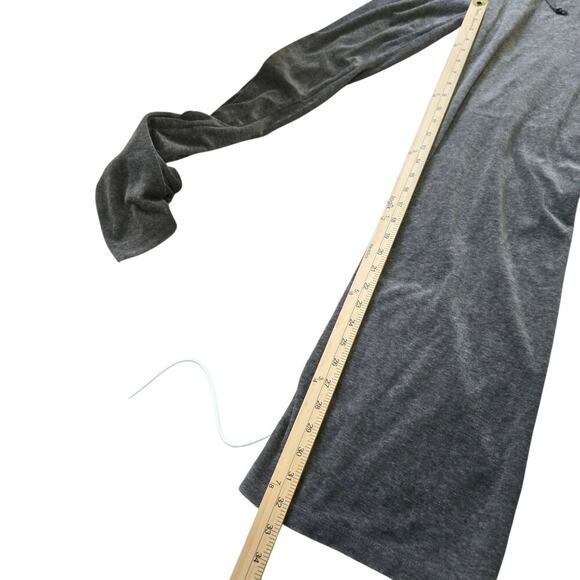 Juicy Couture Pants Gray Velour Low Rise Wide Leg Embellished Crown Women's Sz M - Picture 6 of 7